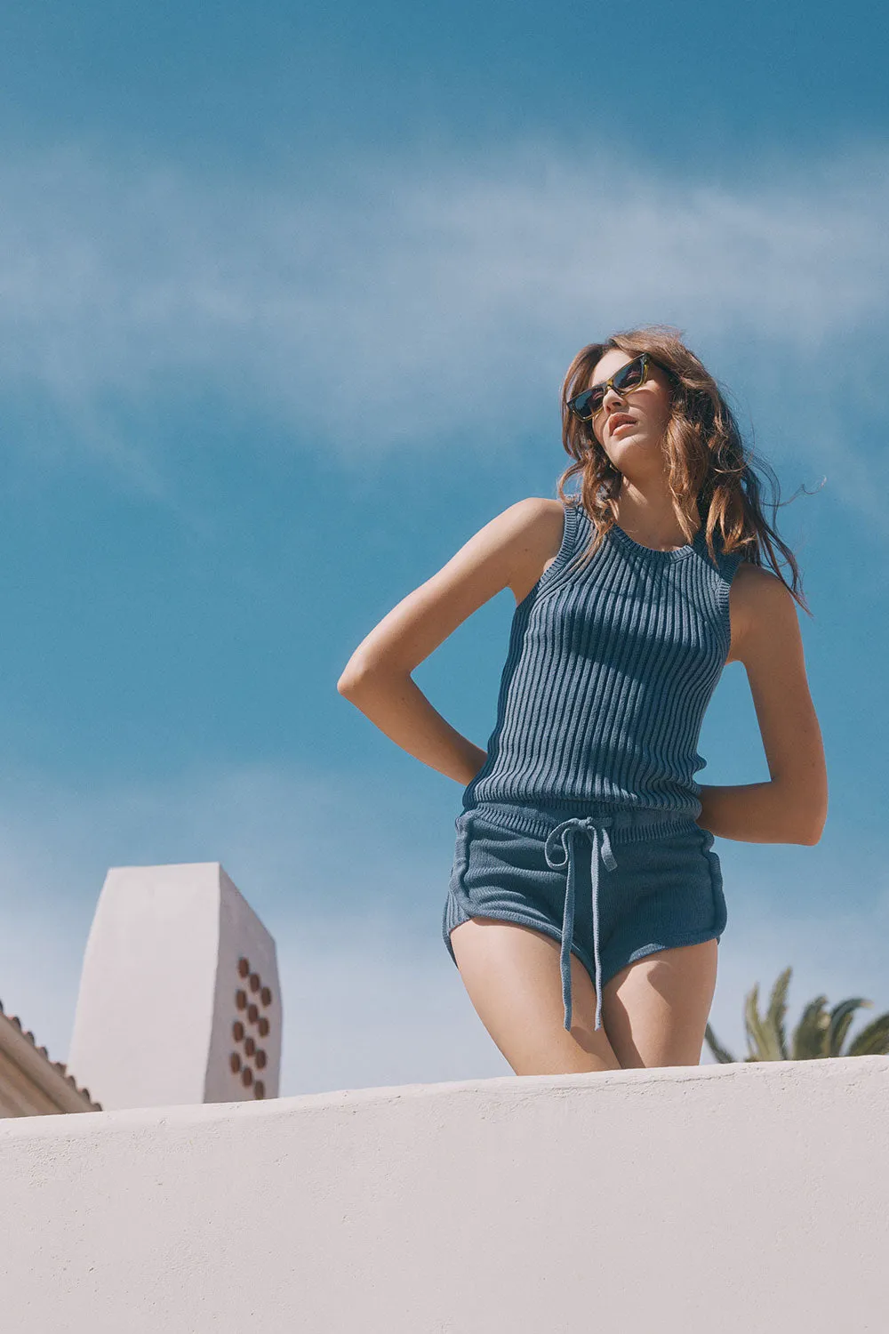 Carnaby Washed Indigo Tank Top sold by Chaser