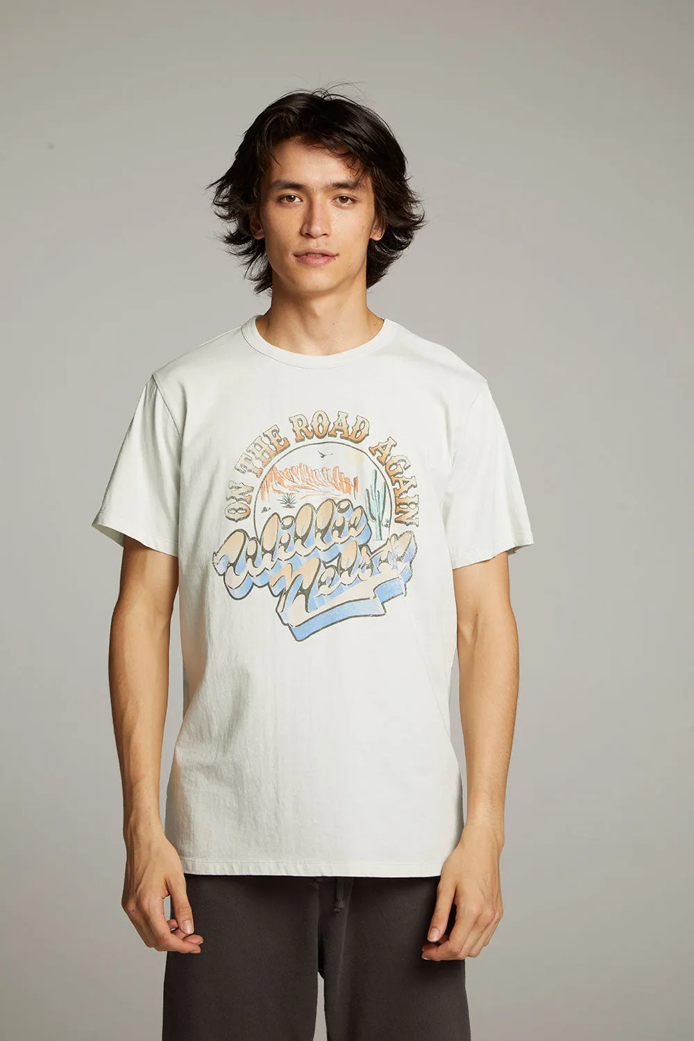 Willie Nelson On The Road Again Crew Neck Tee sold by Chaser