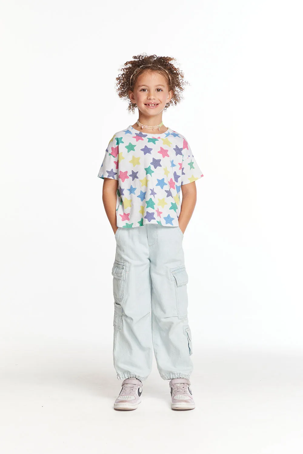 Rainbow Stars Girls Tee sold by Chaser product image thumbnail 3