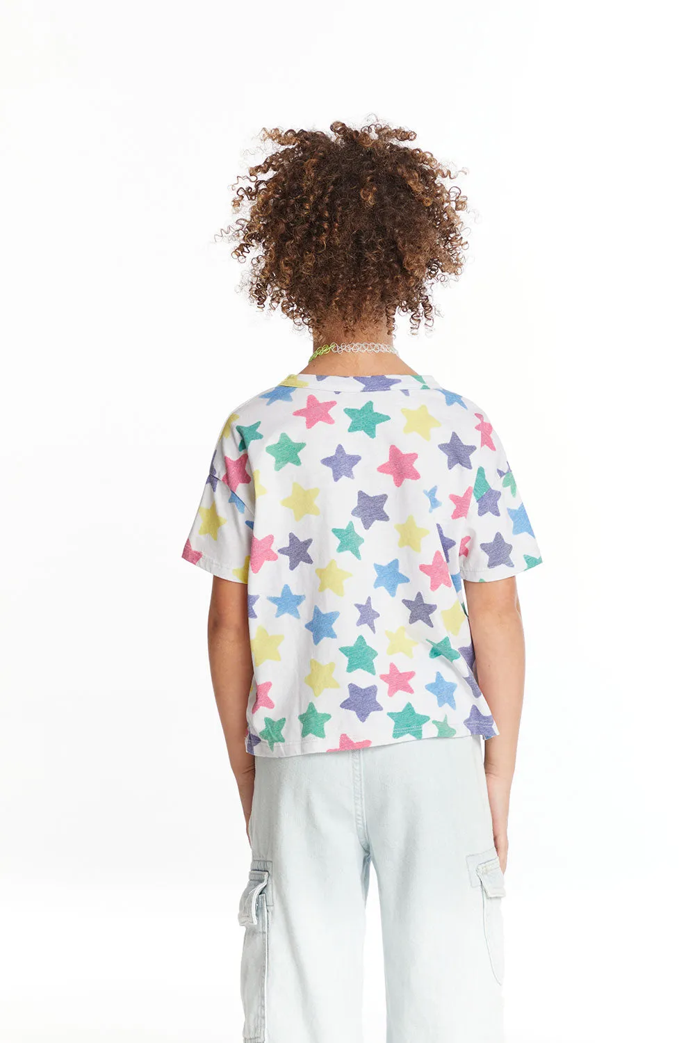 Rainbow Stars Girls Tee sold by Chaser product image thumbnail 2