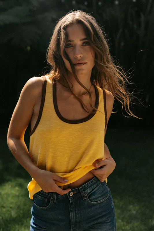 Gloria Banana Cream Tank Top sold by Chaser