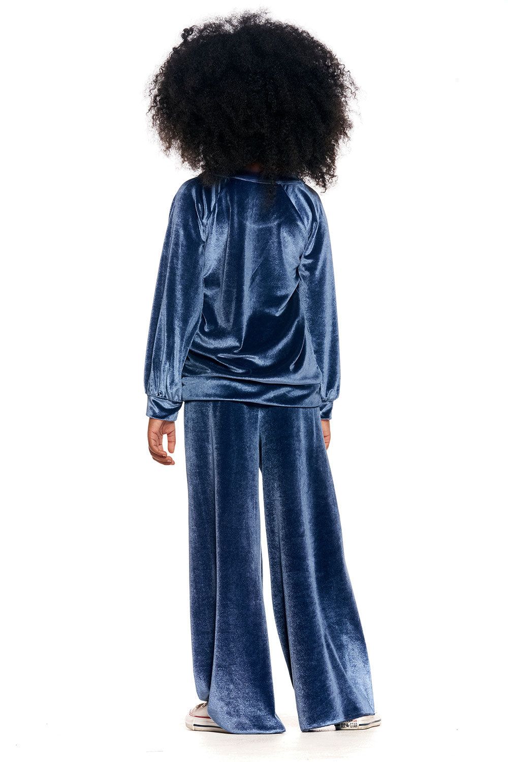 Stretch Velvet Blouson Sleeve Raglan Pullover sold by Chaser product image thumbnail 4