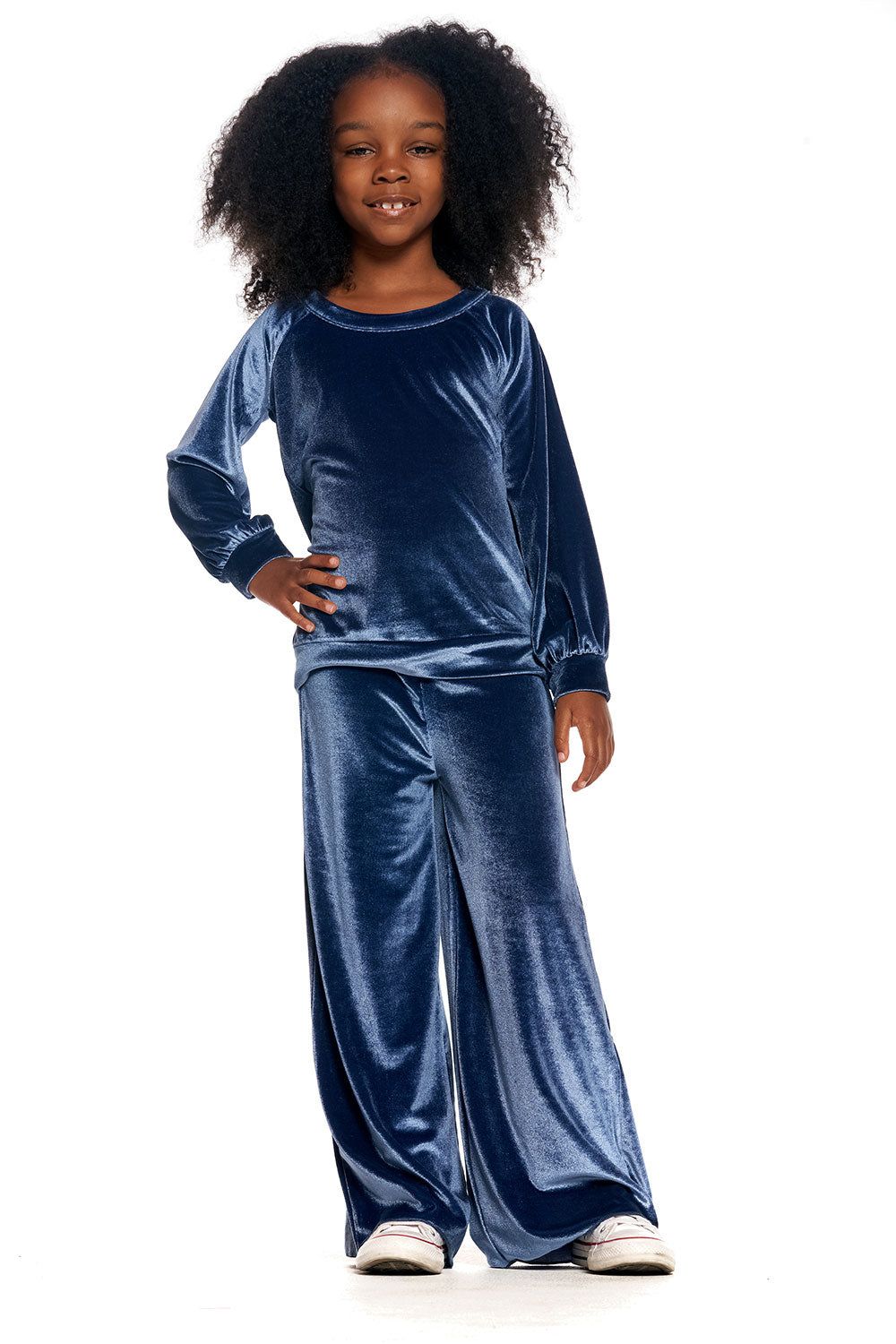 Stretch Velvet Blouson Sleeve Raglan Pullover sold by Chaser product image thumbnail 5