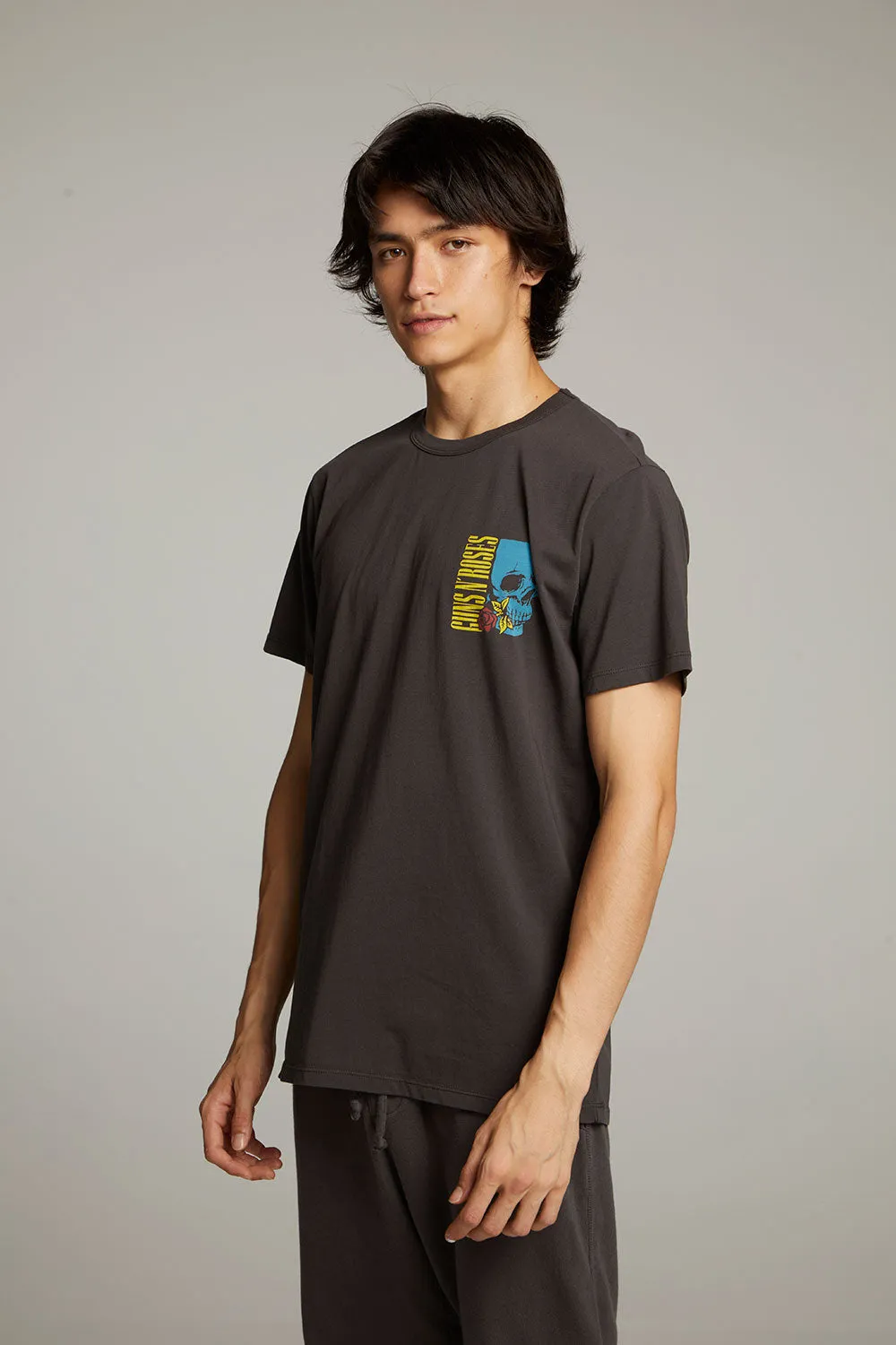 Guns N' Roses Skull Rose Crew Neck Tee sold by Chaser product image thumbnail 5