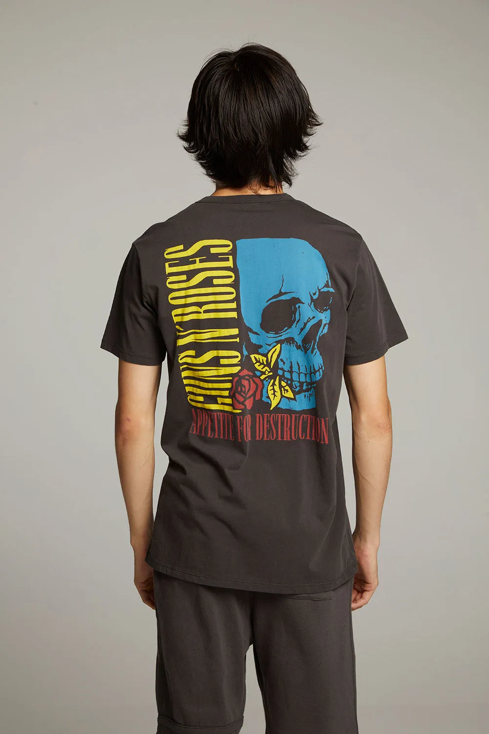 Guns N' Roses Skull Rose Crew Neck Tee sold by Chaser product image thumbnail 2