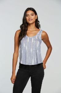 Linen Jersey Flouncy Double Scoop Tank sold by Chaser