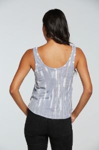 Linen Jersey Flouncy Double Scoop Tank sold by Chaser