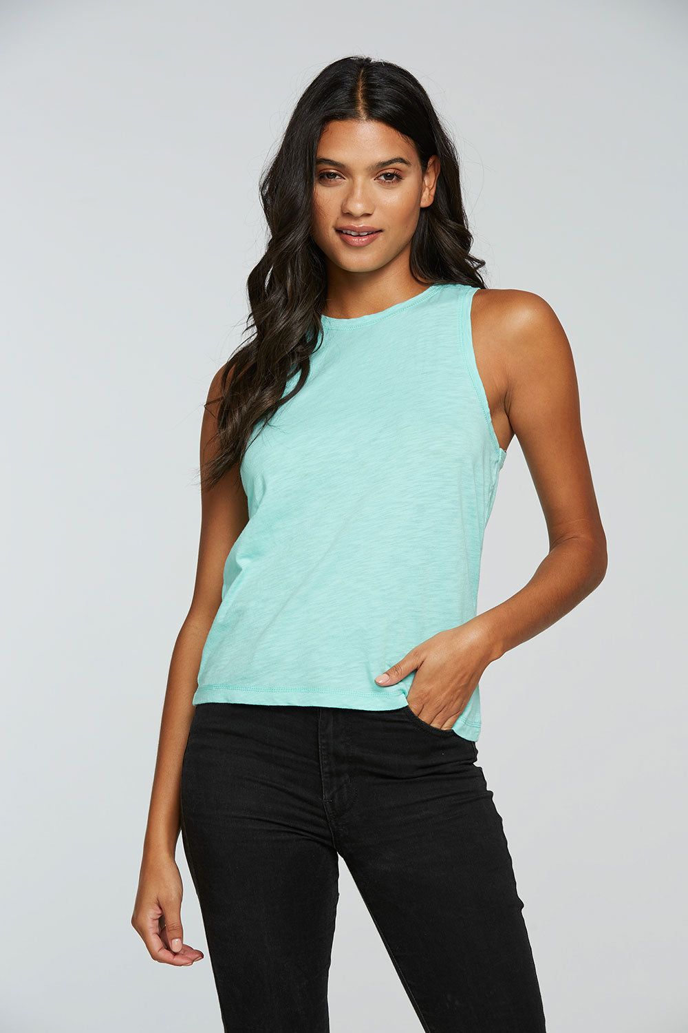 Gauze Jersey Muscle Tank sold by Chaser