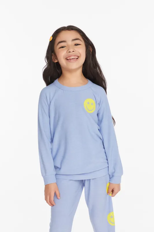 Stars Smiley Cozy Knit Girls Pullover made by Chaser