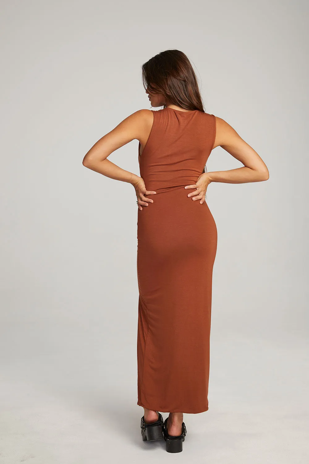Goldy Whiskey Maxi Dress sold by Chaser product image thumbnail 4