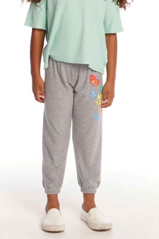 Butterflies Girls Cozy Knit Sweatpant sold by Chaser