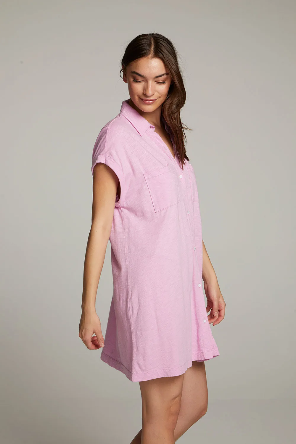Downtown Pastel Lavender Mini Dress sold by Chaser product image thumbnail 2