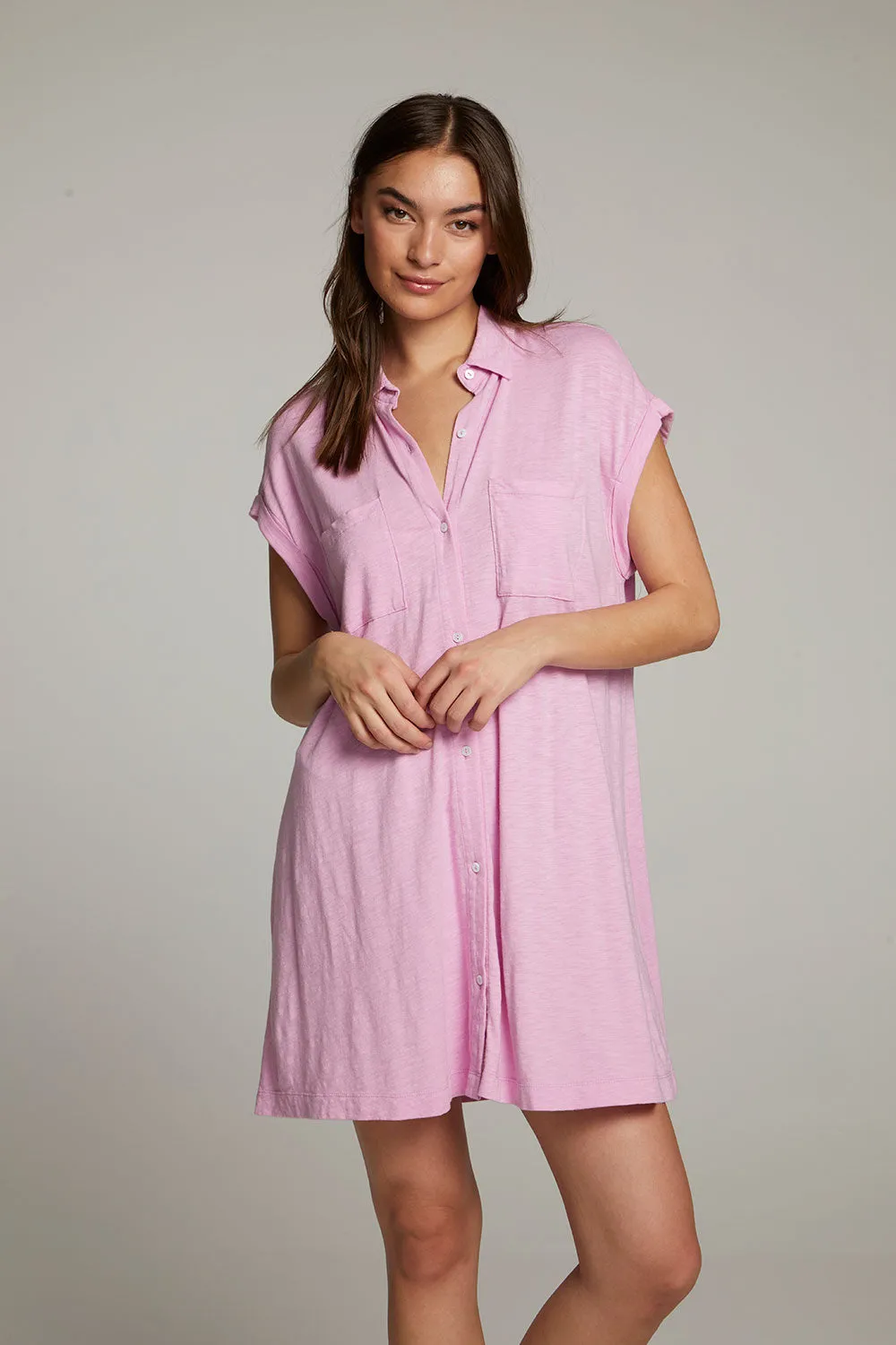 Downtown Pastel Lavender Mini Dress sold by Chaser product image thumbnail 4