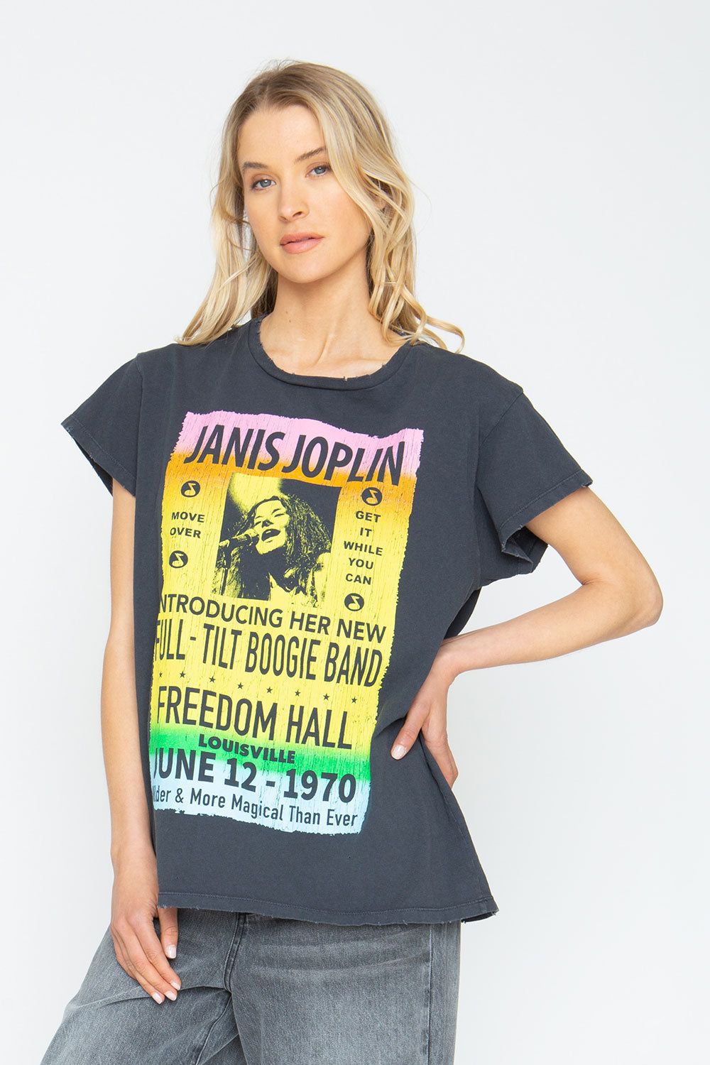 Janis Joplin "Freedom Hall" Crew Tee sold by Chaser product image thumbnail 2