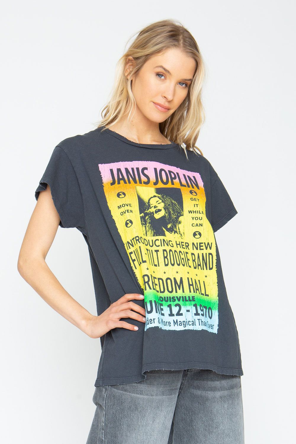 Janis Joplin "Freedom Hall" Crew Tee sold by Chaser product image thumbnail 3
