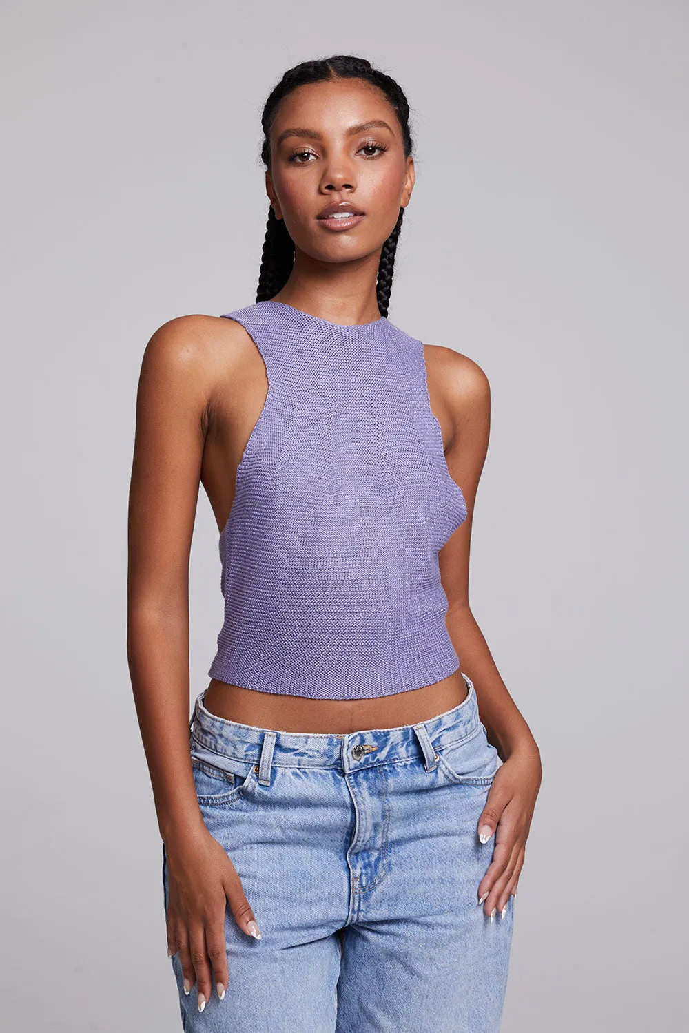 Giana Violet Tank Top sold by Chaser product image thumbnail 4