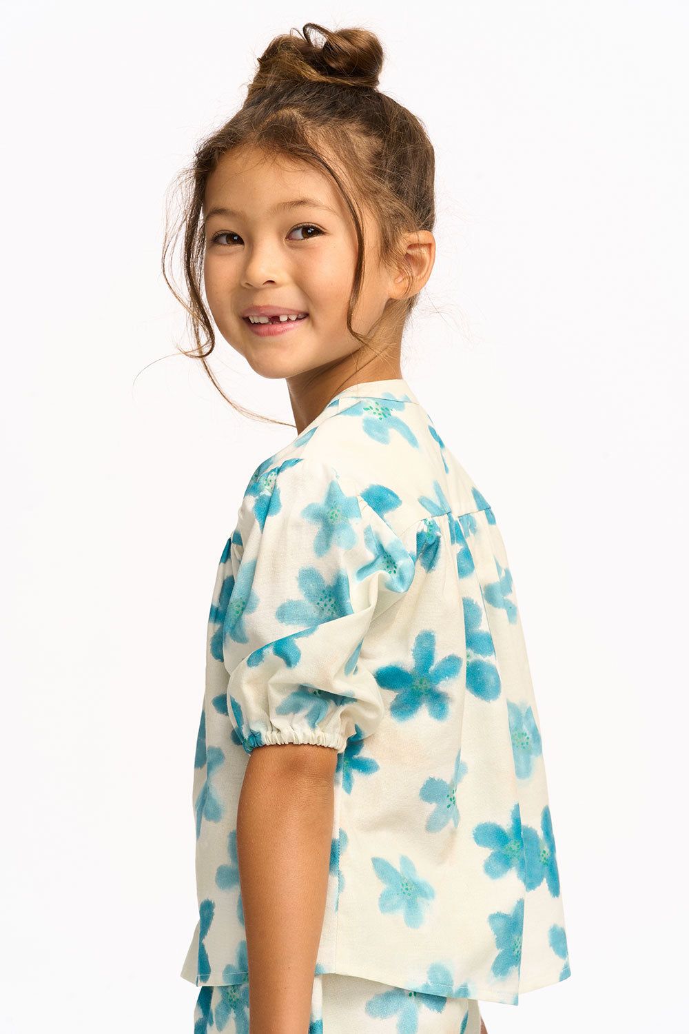 Blue Watercolor Floral Top sold by Chaser product image thumbnail 4