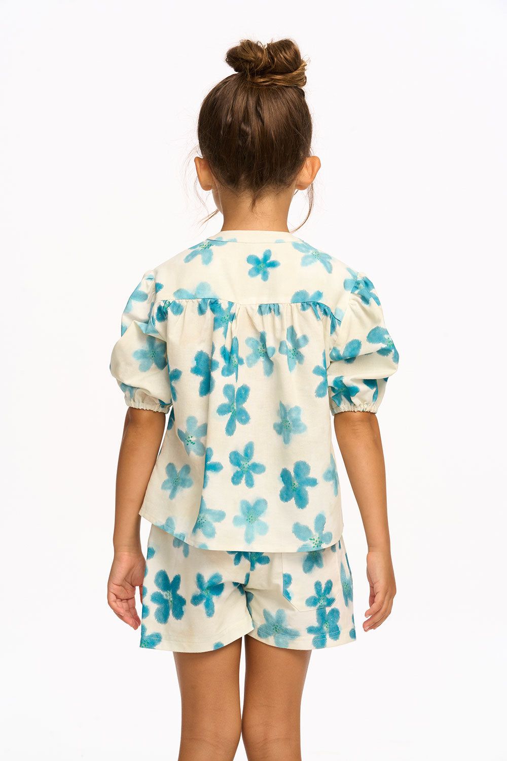 Blue Watercolor Floral Top sold by Chaser product image thumbnail 5