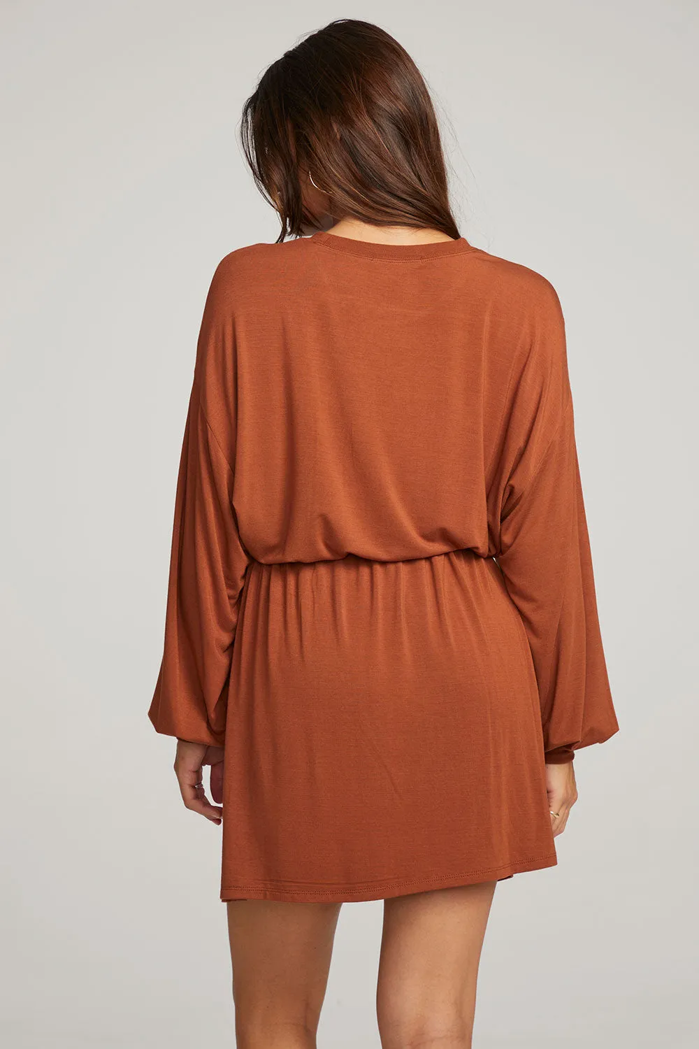 Saddle Whiskey Mini Dress sold by Chaser product image thumbnail 3