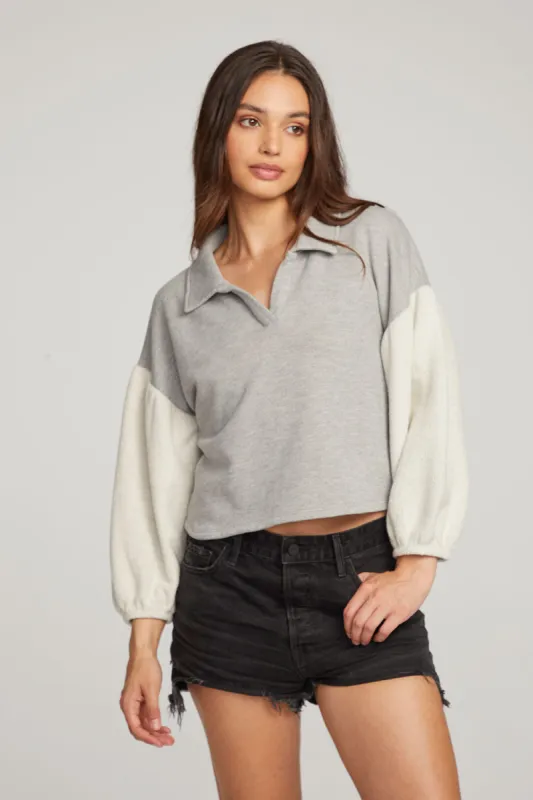 Saratoga Heather Grey Pullover sold by Chaser