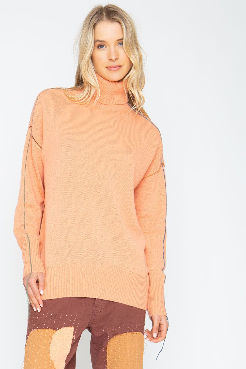 Turtle Sweater - Persimon sold by Chaser product image thumbnail 3