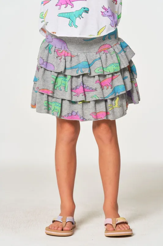 Dino Dance Ruffle Skorts sold by Chaser