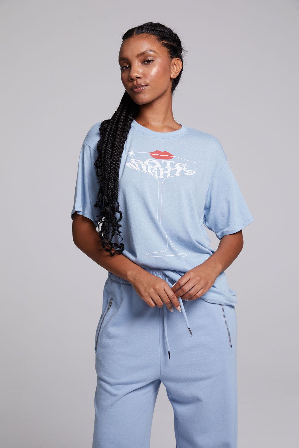 Late Night Champagne Tee sold by Chaser product image thumbnail 5