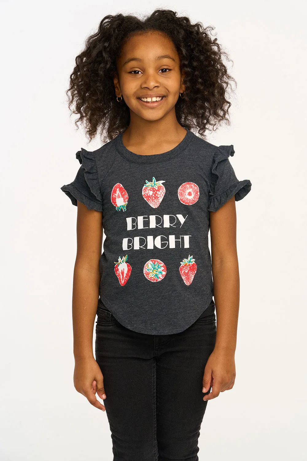 Berry Bright Ruffle Sleeve Tee sold by Chaser