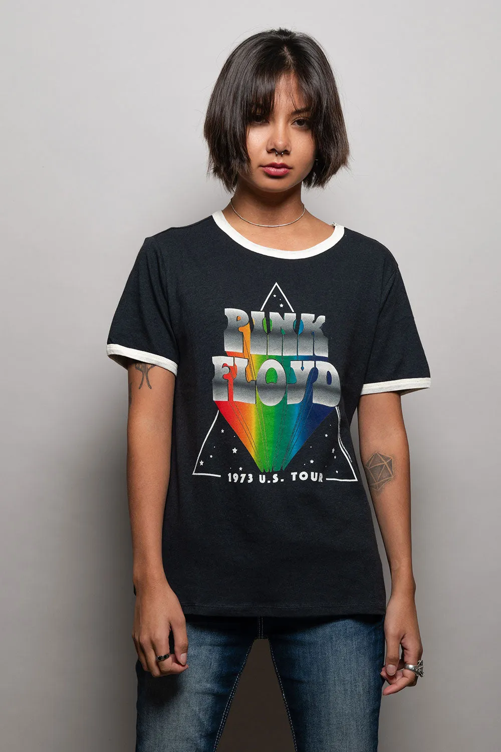 Pink Floyd Rainbow Crewneck Tee sold by Chaser product image thumbnail 4