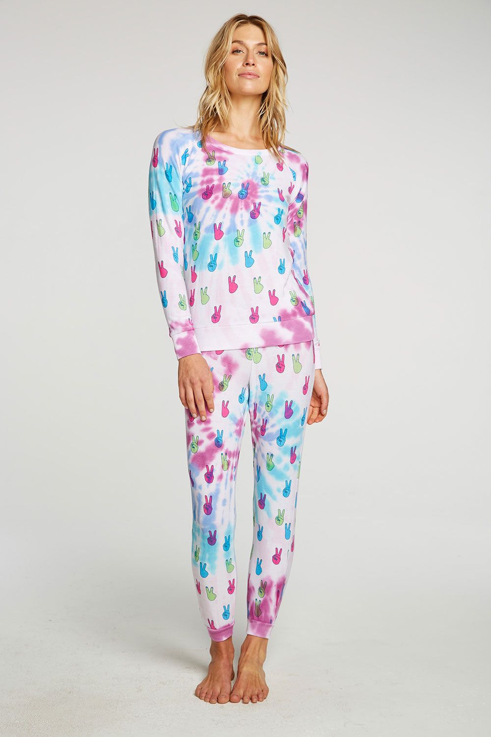 Tie Dye Peace Out Pants sold by Chaser product image thumbnail 7