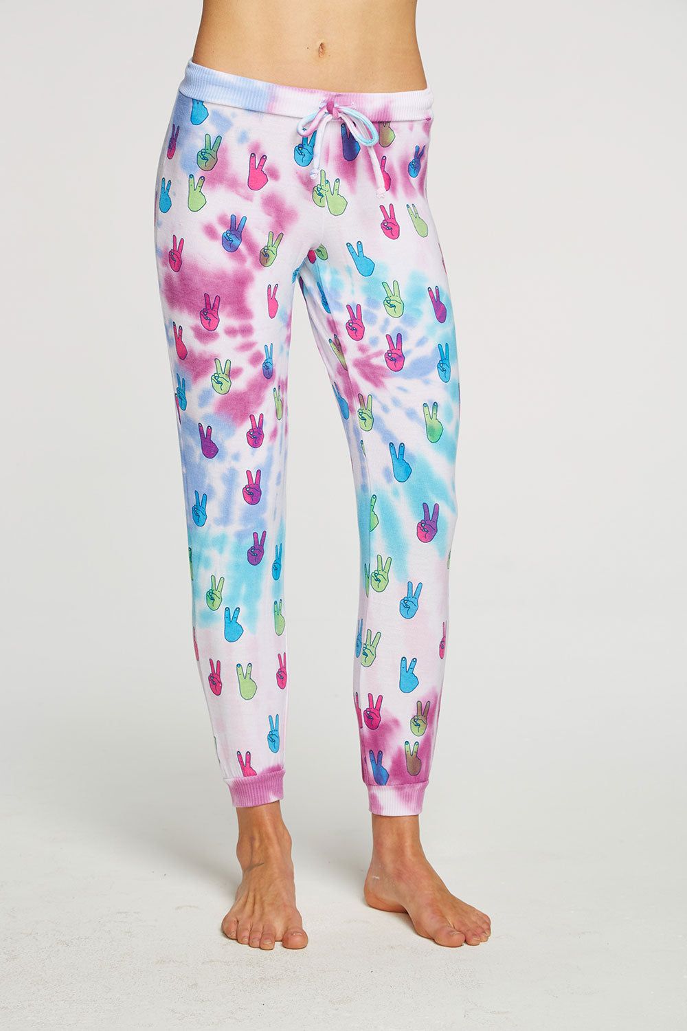 Tie Dye Peace Out Pants sold by Chaser product image thumbnail 6