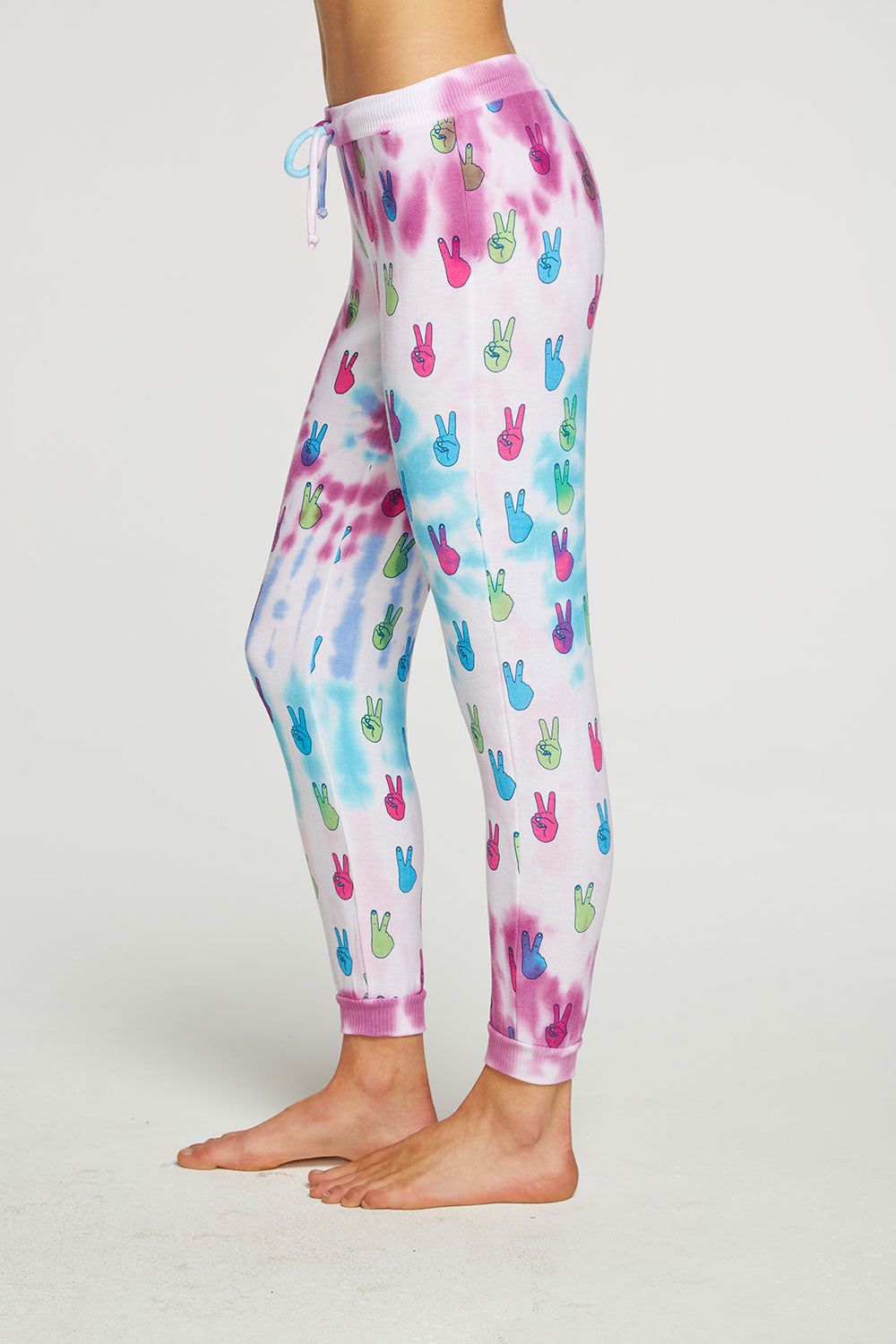Tie Dye Peace Out Pants sold by Chaser product image thumbnail 2