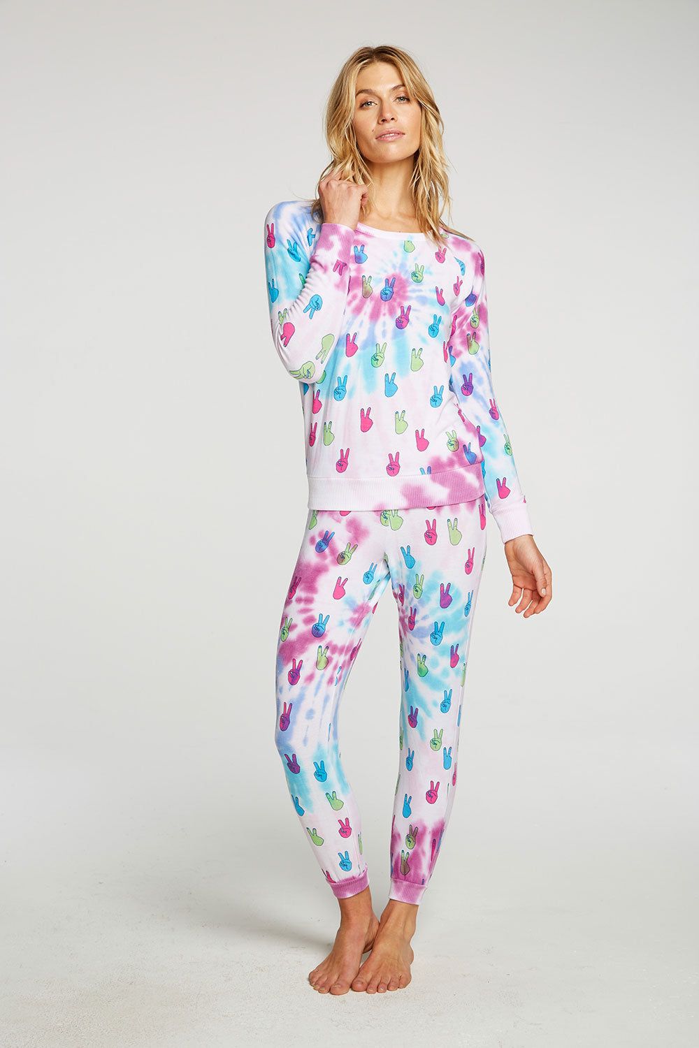 Tie Dye Peace Out Pants sold by Chaser product image thumbnail 8