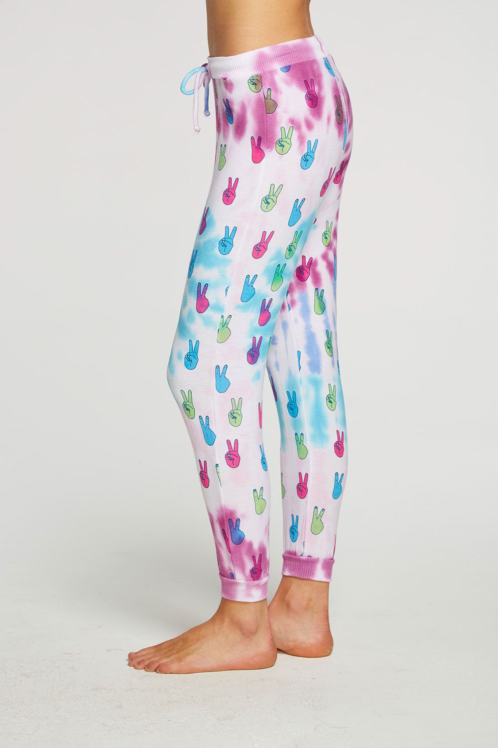 Tie Dye Peace Out Pants sold by Chaser product image thumbnail 5
