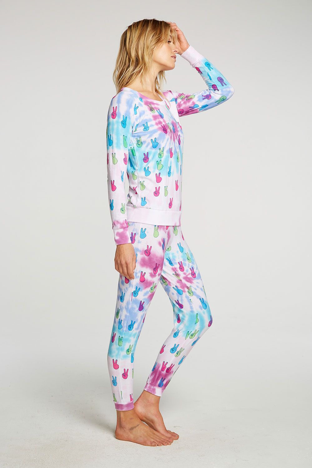 Tie Dye Peace Out Pants sold by Chaser product image thumbnail 9