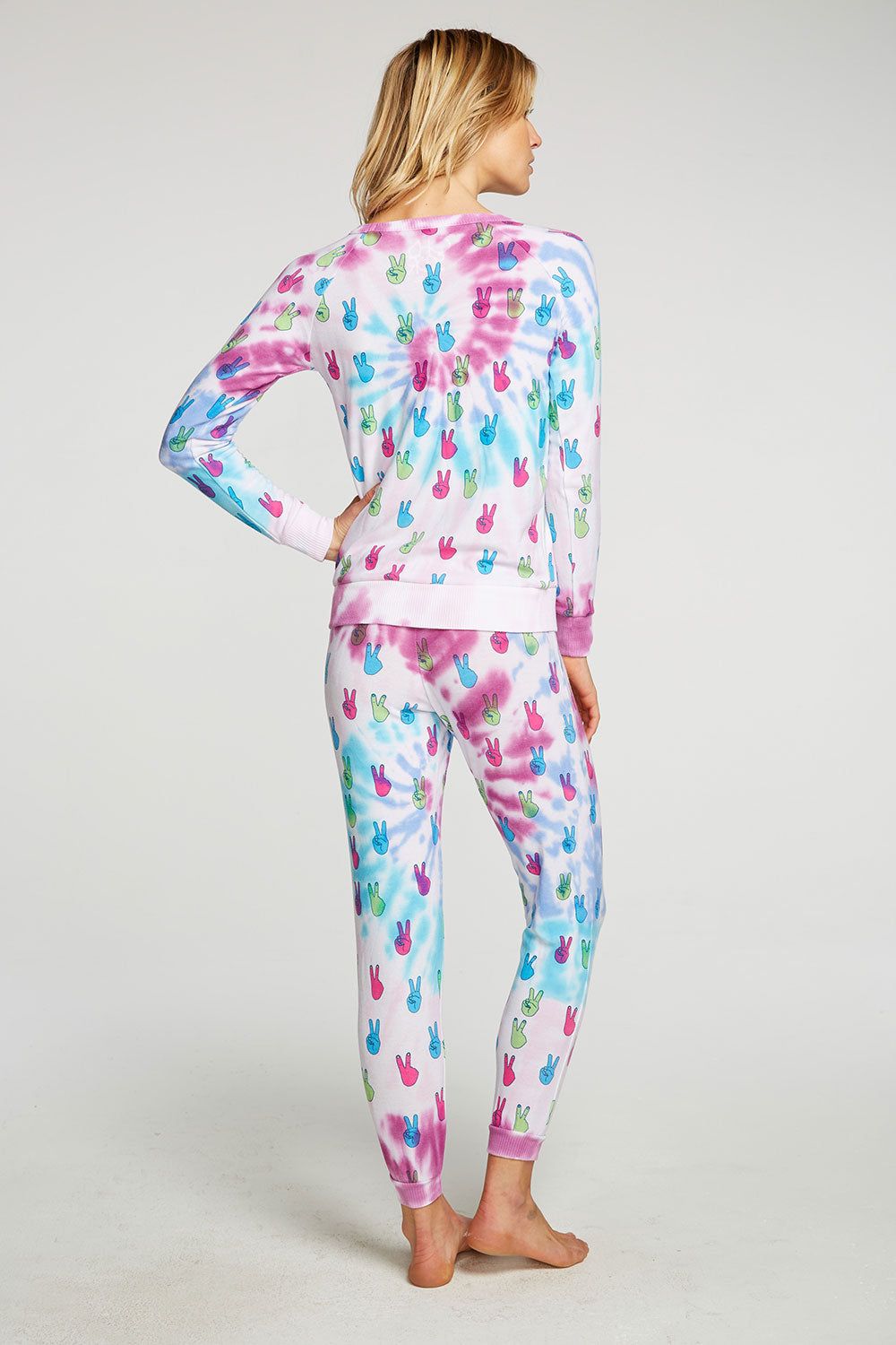 Tie Dye Peace Out Pants sold by Chaser product image thumbnail 10