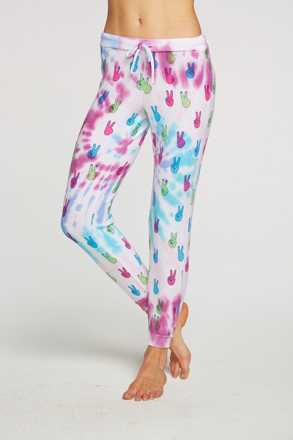 Tie Dye Peace Out Pants sold by Chaser product image thumbnail 4