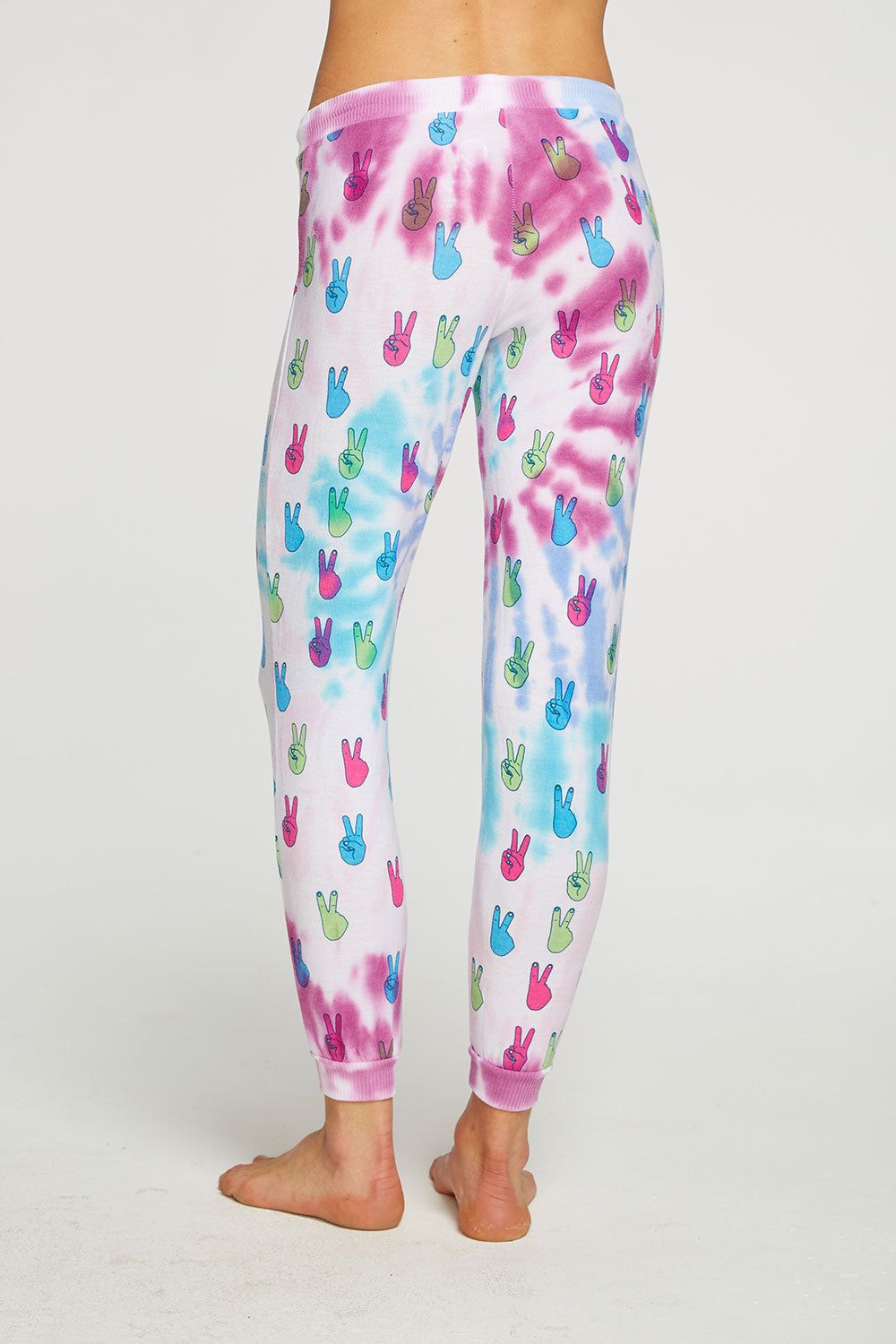 Tie Dye Peace Out Pants sold by Chaser product image thumbnail 3