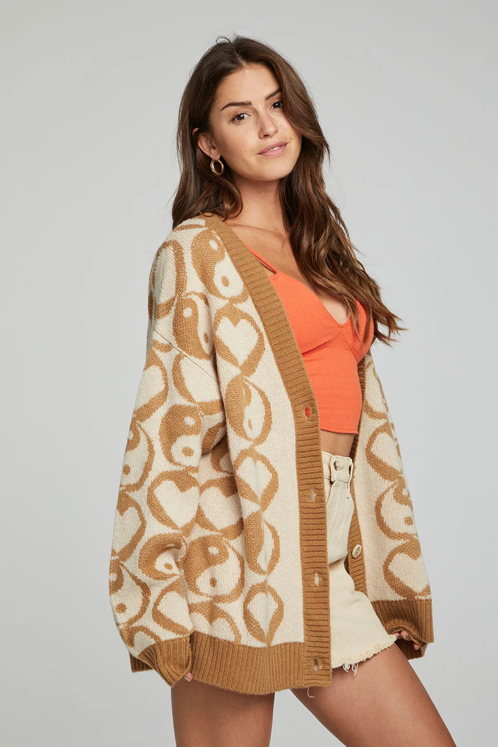 Vibe Cardigan - Latte sold by Chaser product image thumbnail 4