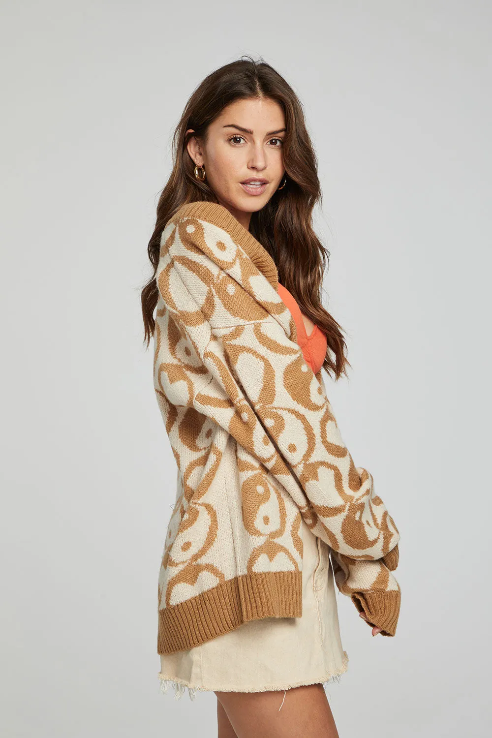 Vibe Cardigan - Latte sold by Chaser product image thumbnail 2