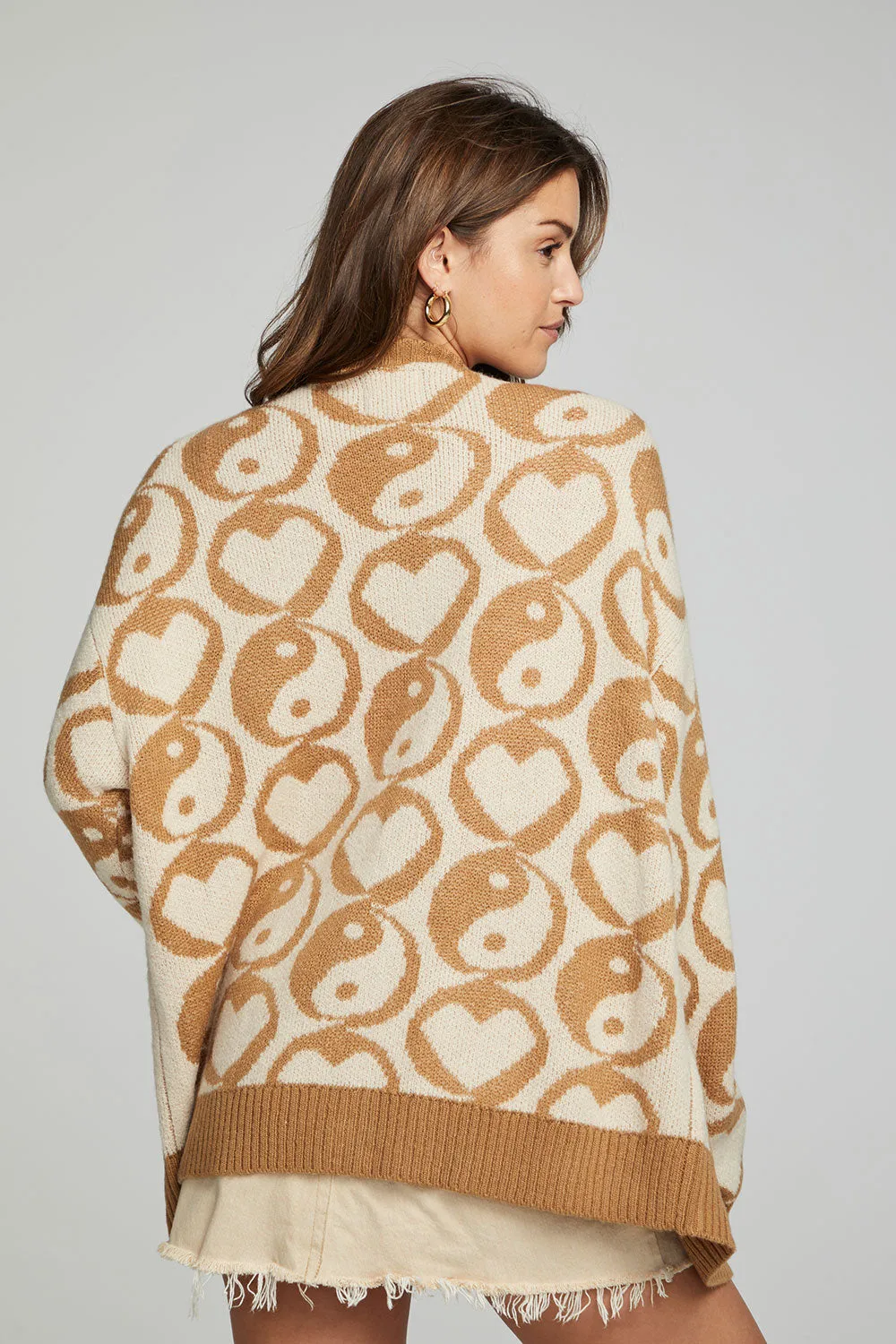 Vibe Cardigan - Latte sold by Chaser product image thumbnail 3