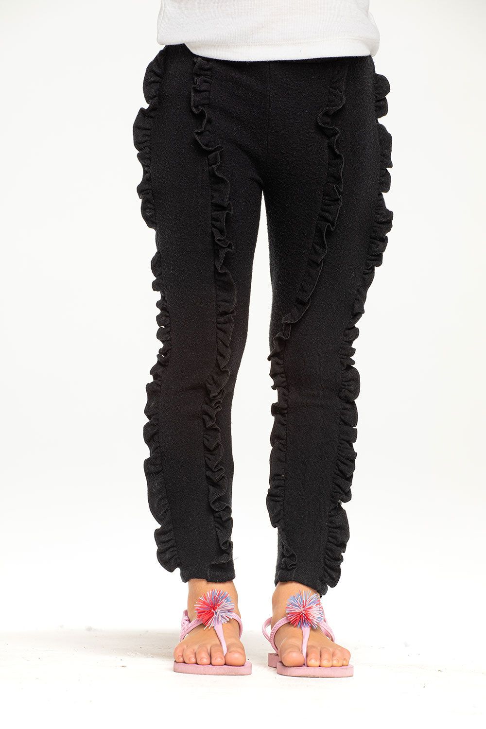 Girls Recycled Bliss Knit Ruffle Legging sold by Chaser
