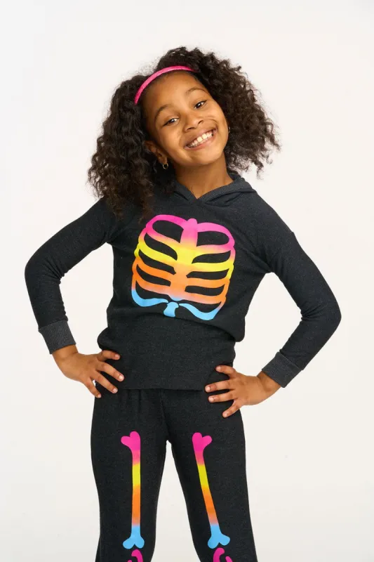 Rainbow Skeleton Pullover Hi/Lo Hoodie sold by Chaser