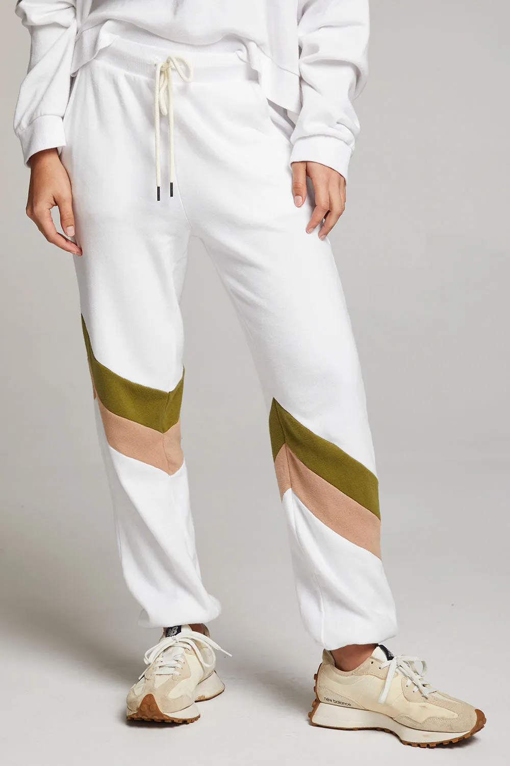 Skull Sand Color Block Joggers sold by Chaser