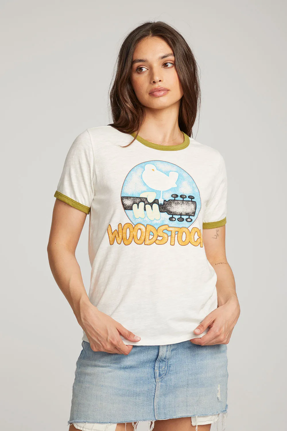 Woodstock Bird On Guitar Tee sold by Chaser product image thumbnail 3