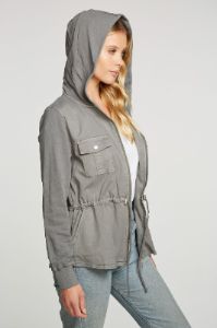 Stretch Twill Long Sleeve Utility Jacket with Terry And Rib sold by Chaser