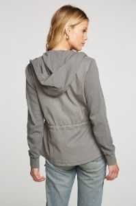 Stretch Twill Long Sleeve Utility Jacket with Terry And Rib sold by Chaser