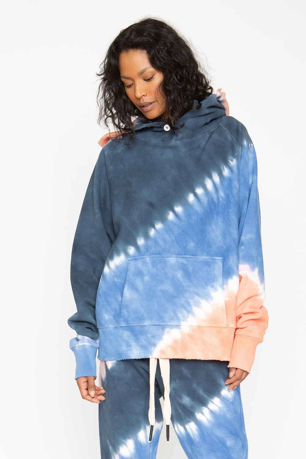 Tie Dye Fleece Front Pocket Hoodie sold by Chaser product image thumbnail 3