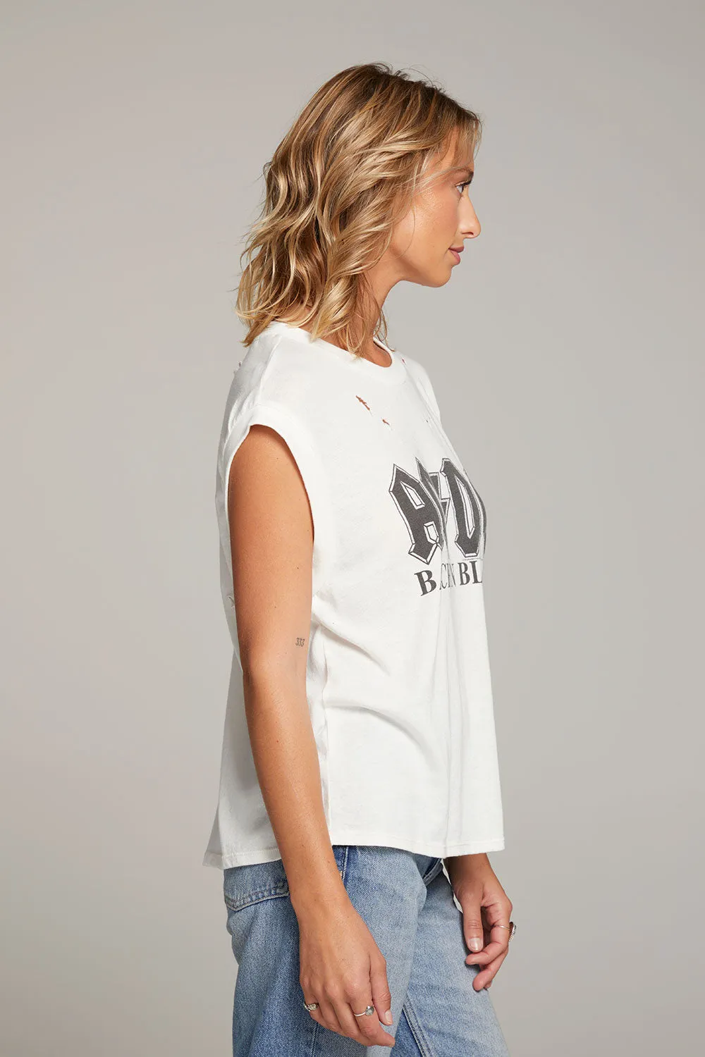 AC/DC Back in Black Distressed Tee sold by Chaser product image thumbnail 3