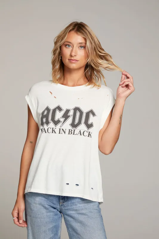 AC/DC Back in Black Distressed Tee sold by Chaser